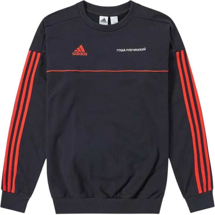 Adidas Adidas Clothing Sweatshirts Men's Black Crew Neck Moderate