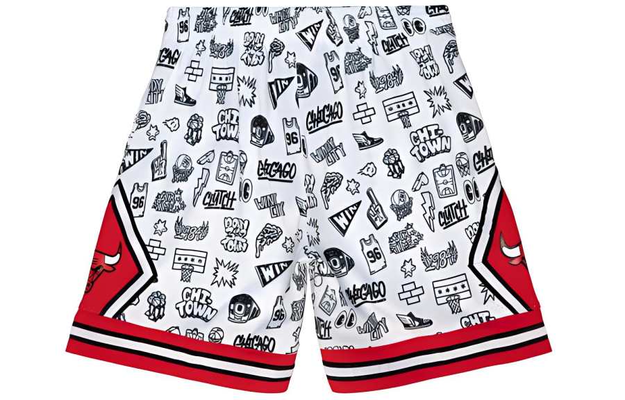 Mitchell Ness Mitchell & Ness X Nba Chicago Bulls 1997 Doodle Swingman Shorts
