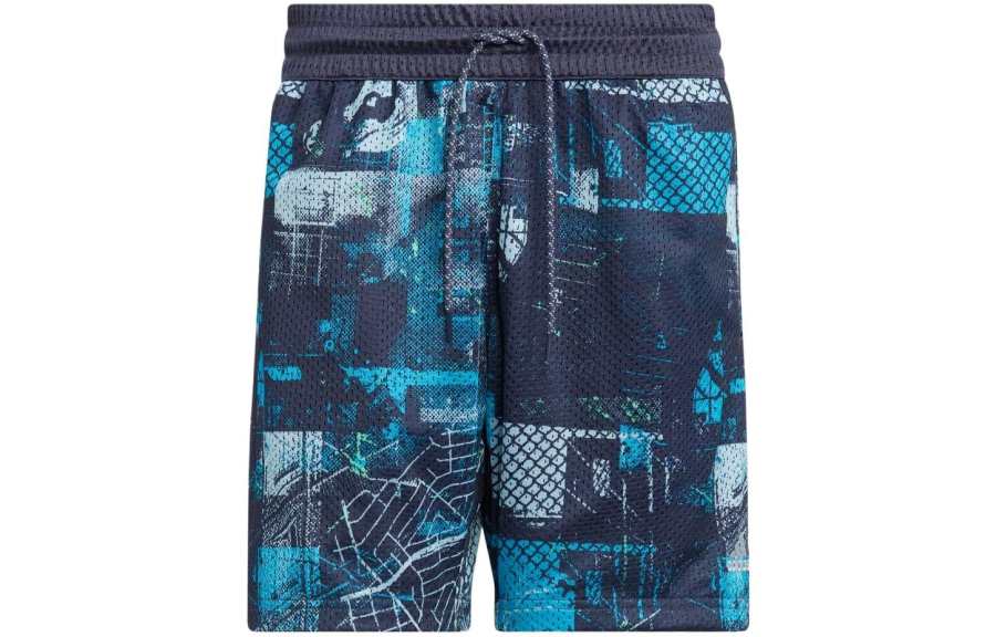 Adidas Adidas Basketball Shorts Men's Contour Marine Moderate Straight Fit Pants