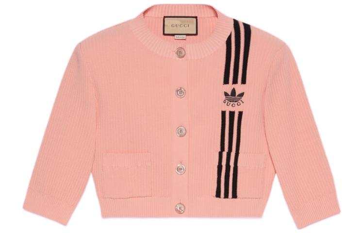 GUCCI X Adidas Cropped Cardigan Pink