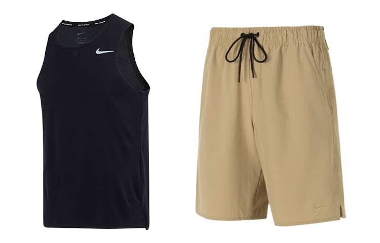Nike Nike Casual Sportswear Men's Black+Khaki Crew Neck Moderate