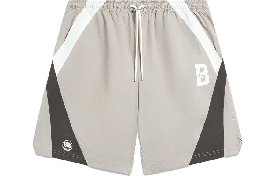 Li-Ning Li Ning BADFIVE Shorts Men's Rock Ridge Gray Ivory Raven