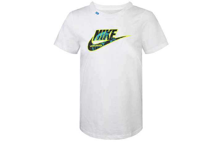 Nike Nike T Shirts Women's White Crew Neck Moderate Straight Fit