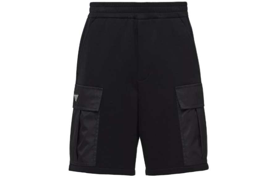 PRADA PRADA Triangle Logo Straight Leg Shorts