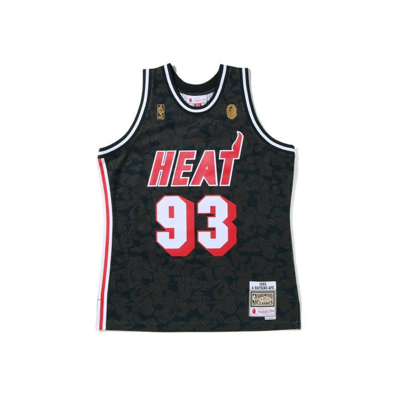 A BATHING APE Bape X Mitchell & Ness Miami Heat Jersey
