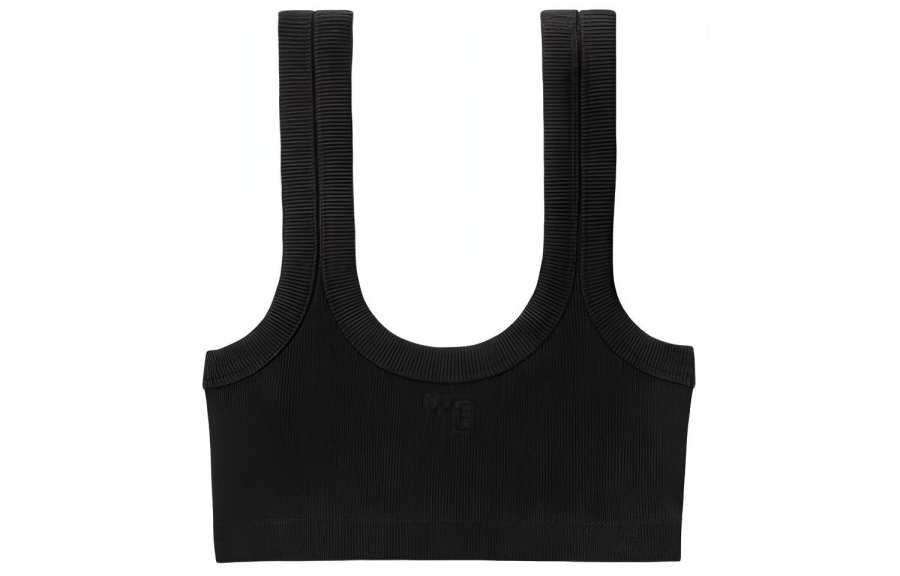 Alexander Wang Alexander Wang embossed-logo cropped tank top
