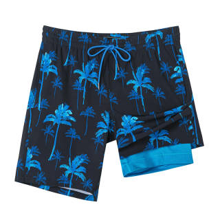 SURFCUZ Beach Shorts Men's Firefly Blue Coconut Grove