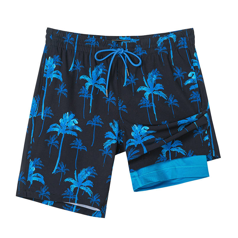 SURFCUZ Beach Shorts Men's Firefly Blue Coconut Grove