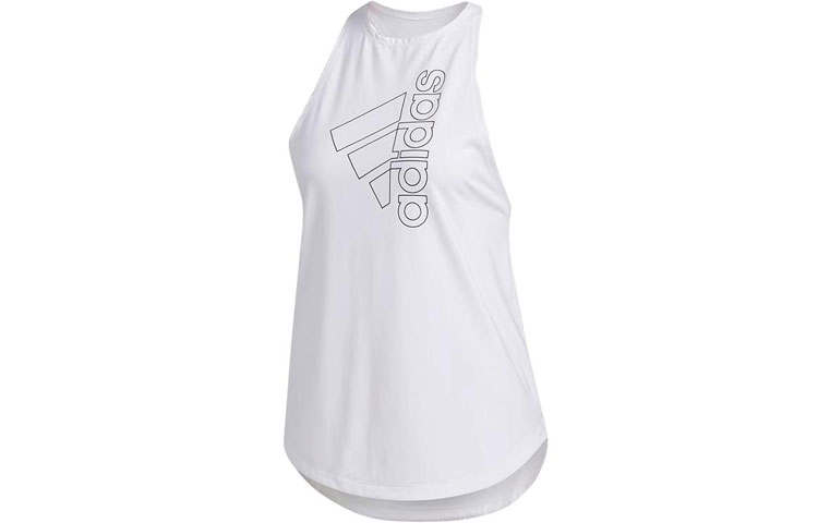 Adidas Adidas Tank Tops Women's White Crew Neck Moderate Straight Fit