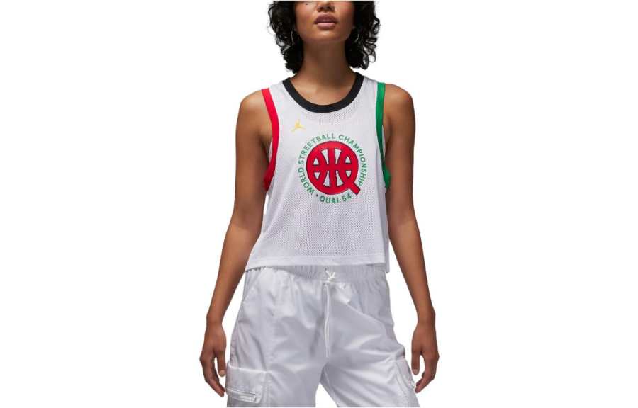 Jordan Jordan Quai 54 Tank Tops Women's White Straight Fit