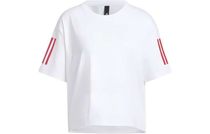 Adidas Adidas Crop Tops Women's White Crew Neck Moderate