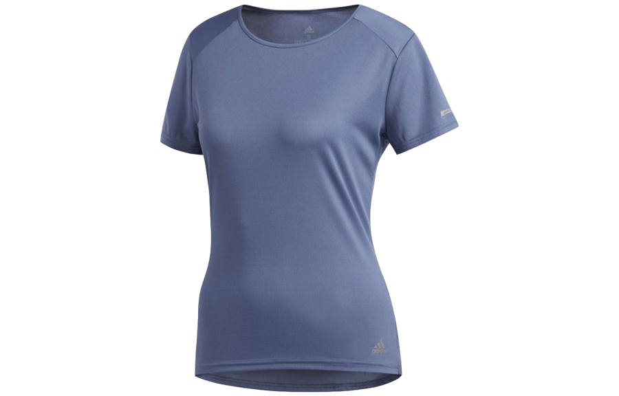 Adidas Adidas T Shirts Women's Blue Crew Neck Moderate Straight Fit
