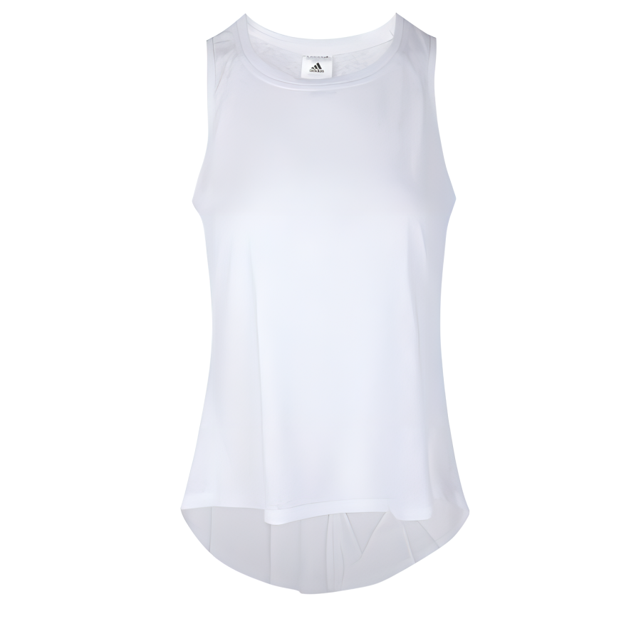 Adidas Adidas Tank Tops Women's White Crew Neck Moderate Racerback