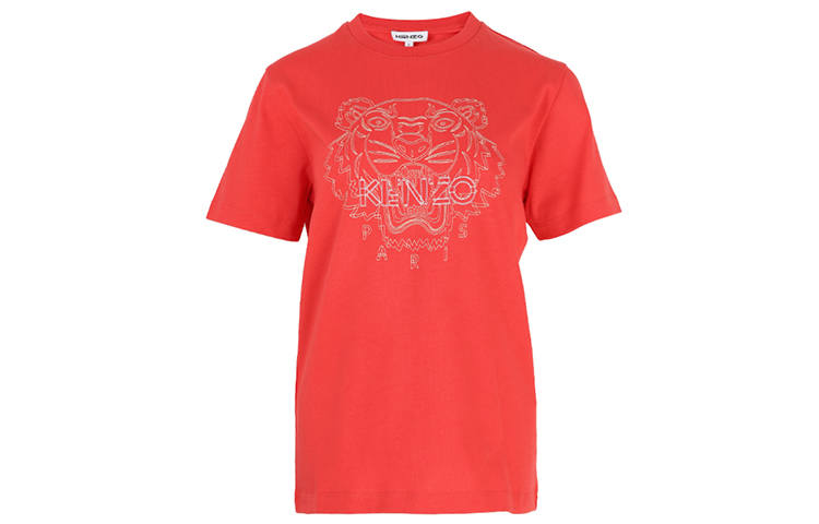 KENZO T Shirts Women's Red Crew Neck Moderate