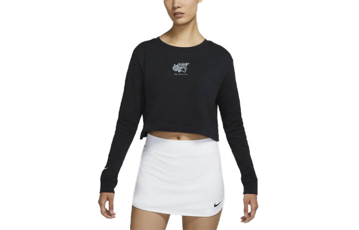 Nike Nike Drop Shoulder Sleeve T Shirt Women's Black