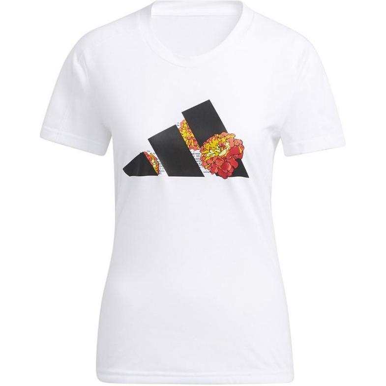 Adidas Adidas Clothing T Shirts Women's White Crew Neck Moderate