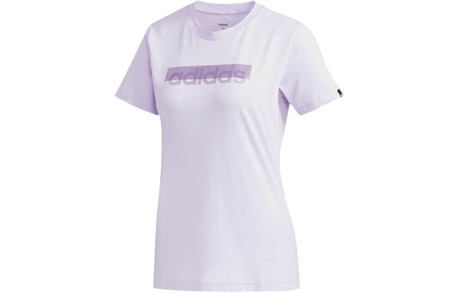 Adidas Adidas T Shirts Women's Purple Crew Neck Moderate Straight Fit