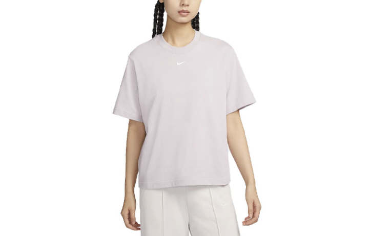 Nike Nike Sportswear Essentials Drop Shoulder Sleeve T Shirt Women's Platinum Purple