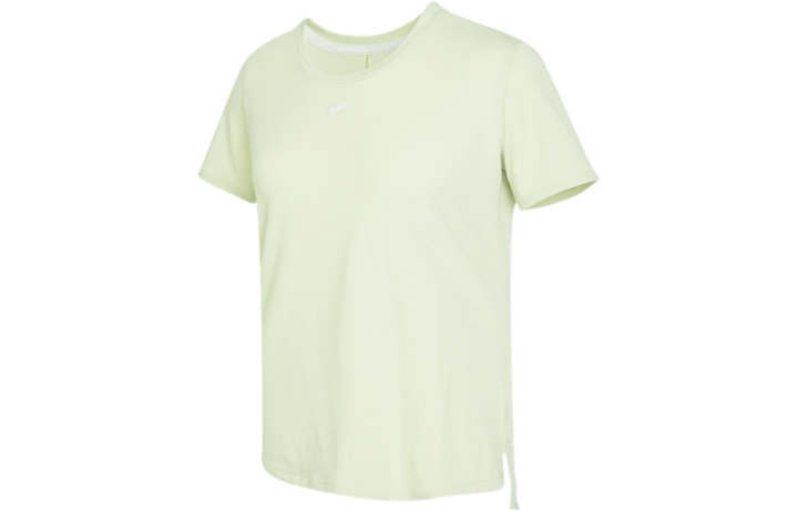 Nike Nike T Shirts Women's Light Olive Green Gray Crew Neck Moderate Straight Fit