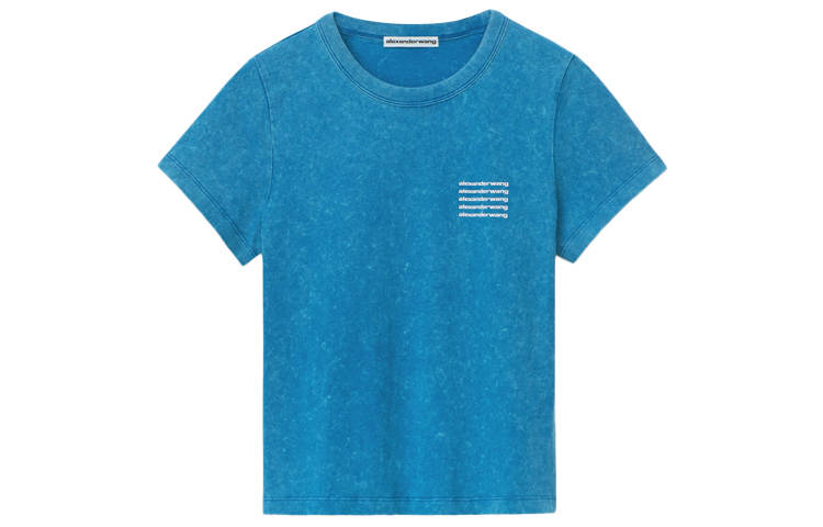 Alexander Wang T Shirts Women's Blue Crew Neck Moderate Straight Fit
