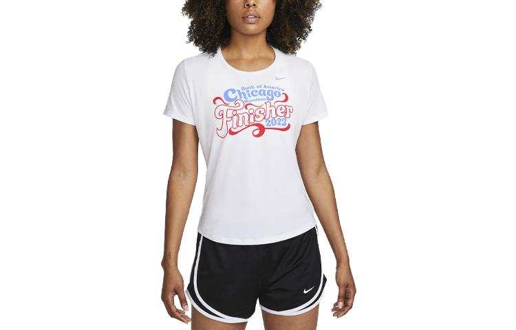 Nike Nike T Shirts Women's White Crew Neck Moderate Straight Fit