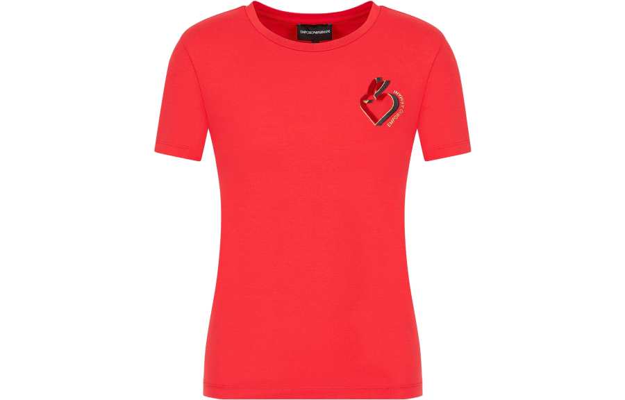 EMPORIO ARMANI T Shirts Women's Red Crew Neck Moderate Other