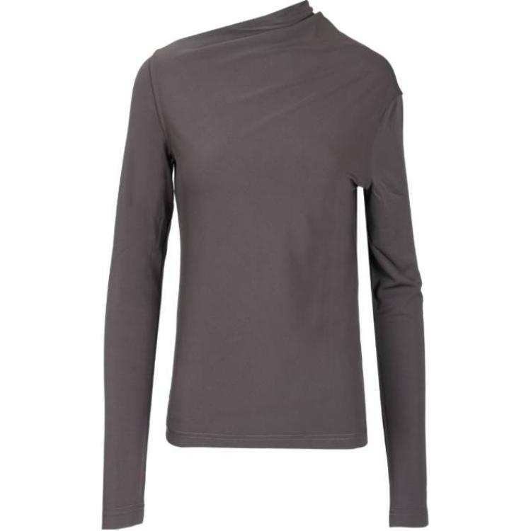TOTEME Draped Asymmetric Neck Long-Sleeved Top