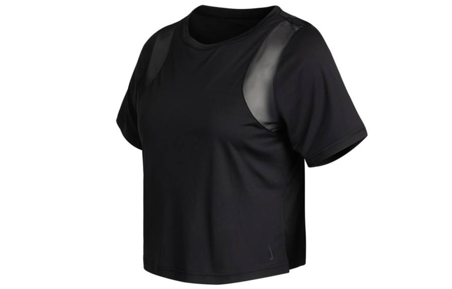 Nike Nike T Shirts Women's Black Crew Neck Moderate Straight Fit