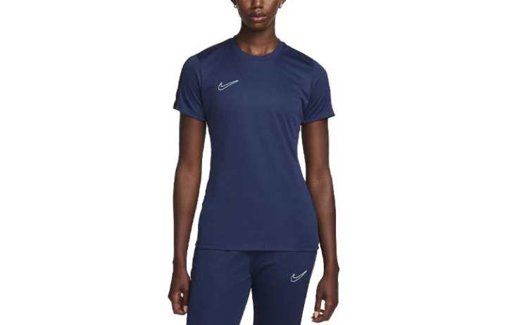 Nike Nike Dri Fit T Shirts Women's Marine Blue Crew Neck Moderate Straight Fit