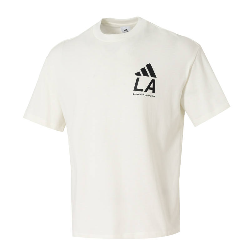 Adidas Adidas T Shirts Men's White Crew Neck Moderate