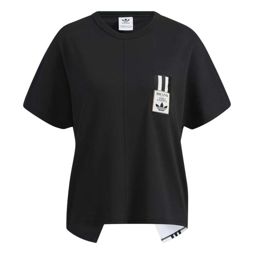 Adidas Originals Set in Sleeve T Shirt Women's Black