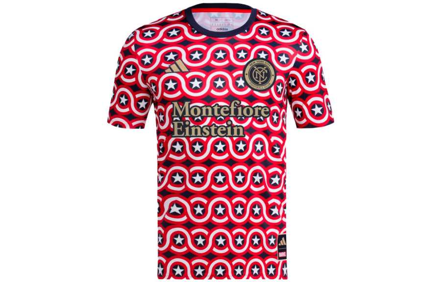 Adidas Adidas New York City FC Soccer Jerseys Men's Red Moderate Straight Fit