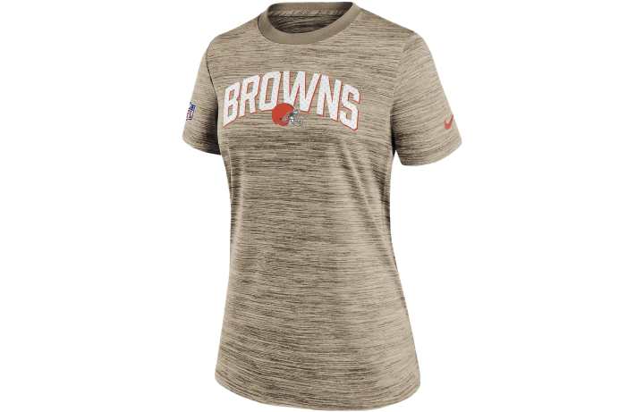 Nike Nike T Shirts Women's Khaki Crew Neck Moderate Straight Fit