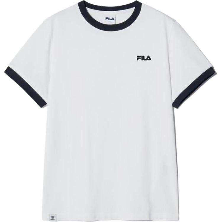 FILA T Shirts Women's Ecru Crew Neck