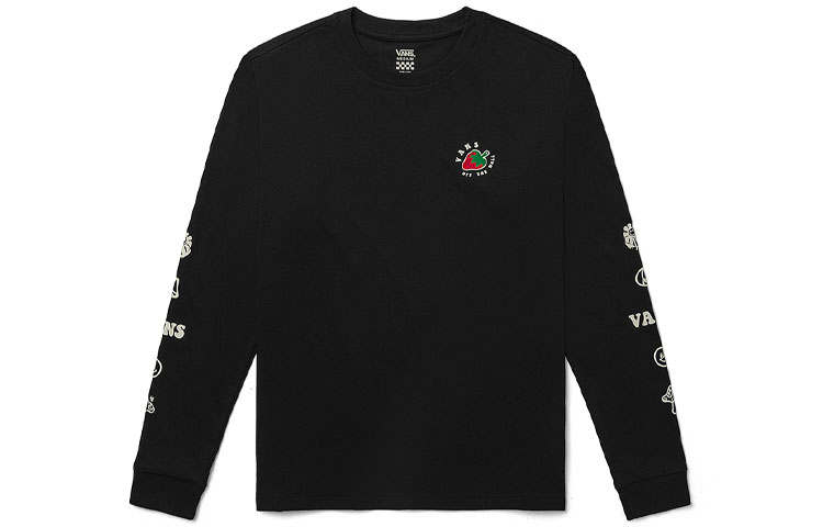 Vans Set in Sleeve T Shirt Women's Black