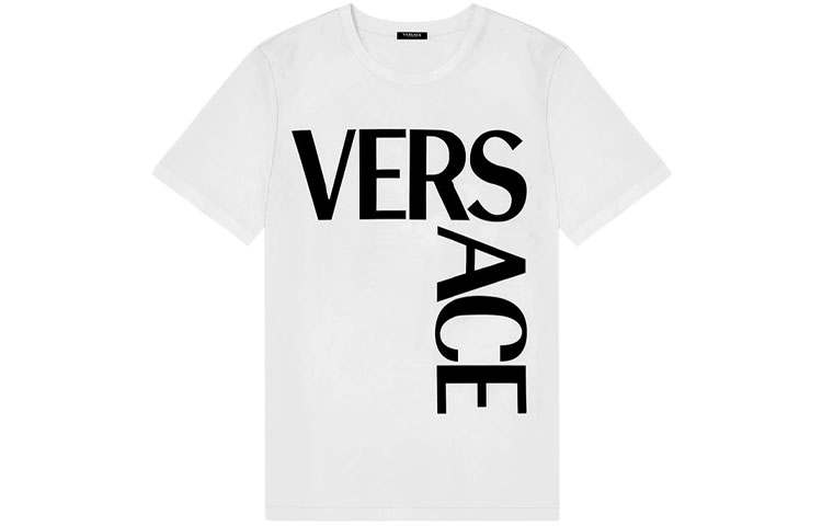 VERSACE T Shirts Women's White Crew Neck Moderate Straight Fit