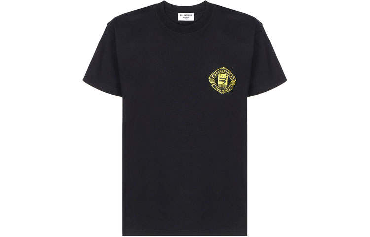 Balenciaga T Shirts Women's Black Crew Neck Moderate