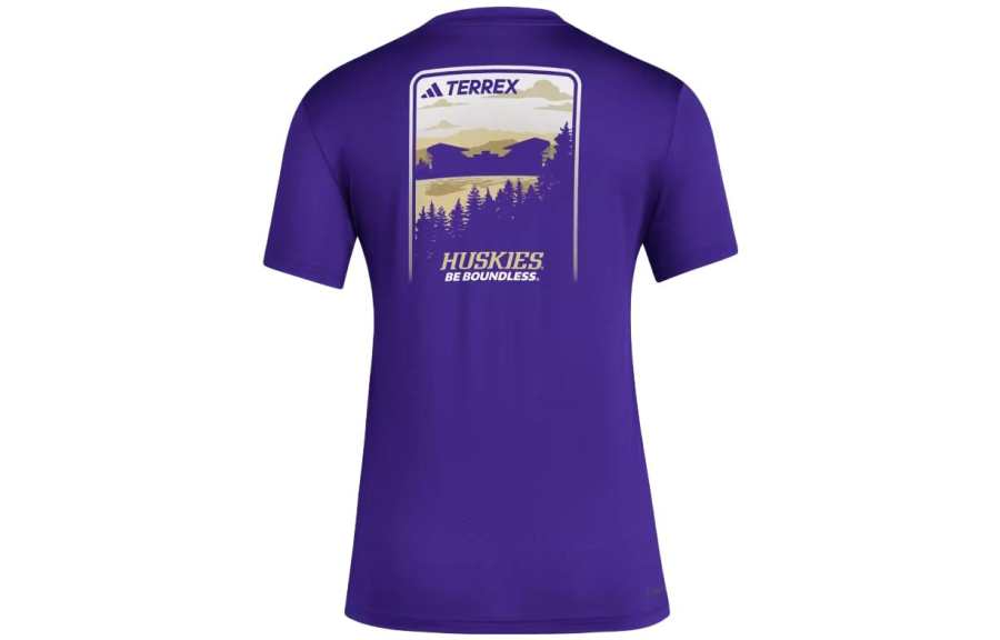Adidas Adidas Washington T Shirts Women's Purple Crew Neck Moderate Straight Fit