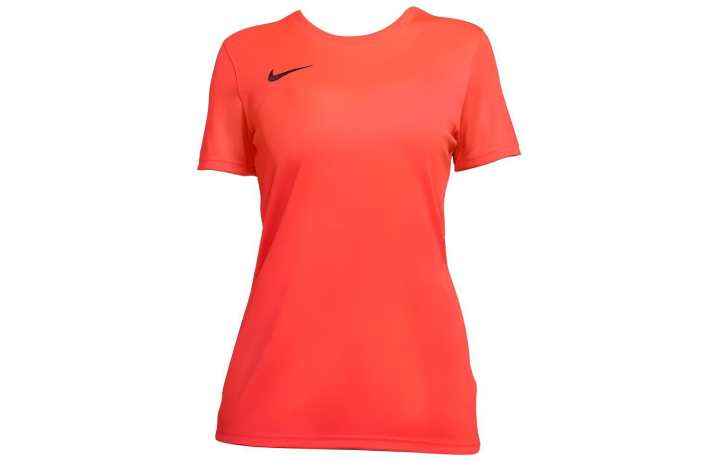 Nike Nike T Shirts Women's Orange Crew Neck Moderate Straight Fit