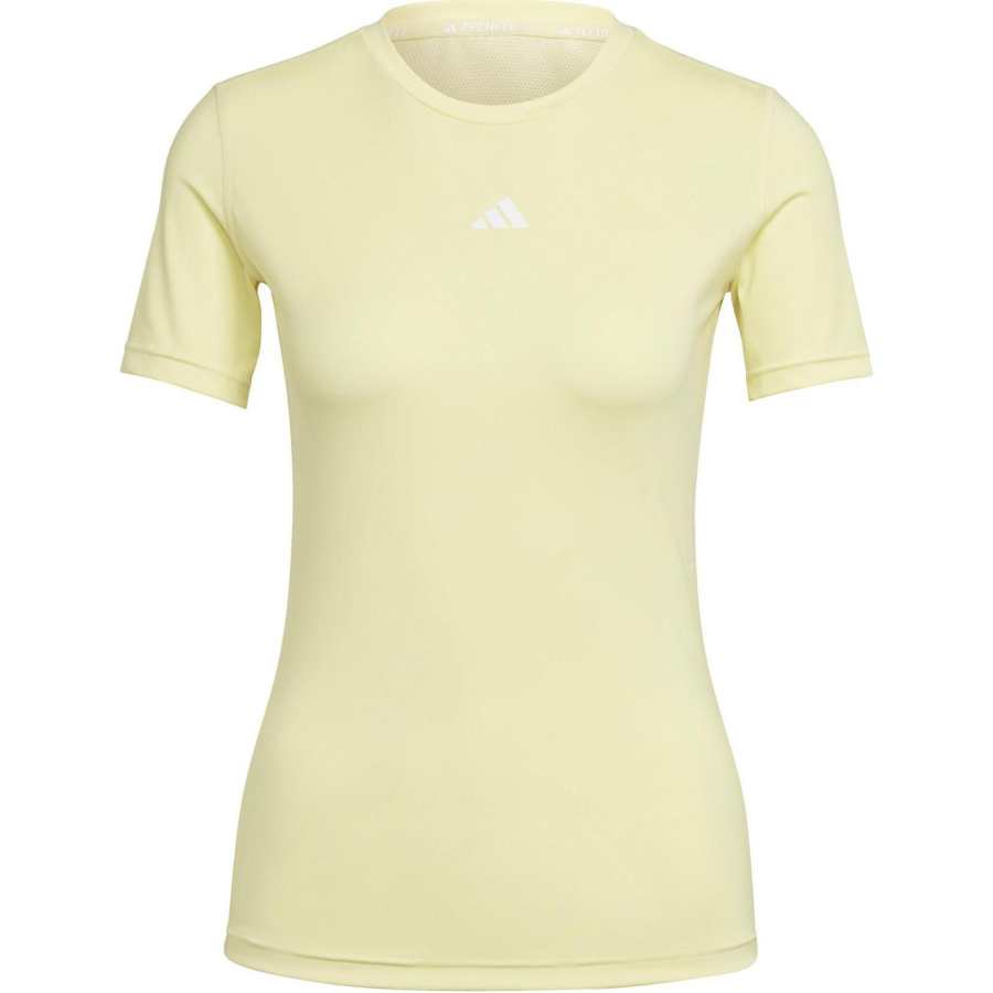 Adidas Adidas Clothing T Shirts Women's Yellow Crew Neck