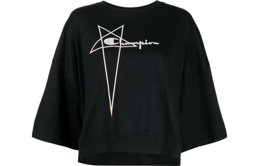 Rick Owens logo-embroidered cotton T-shirt
