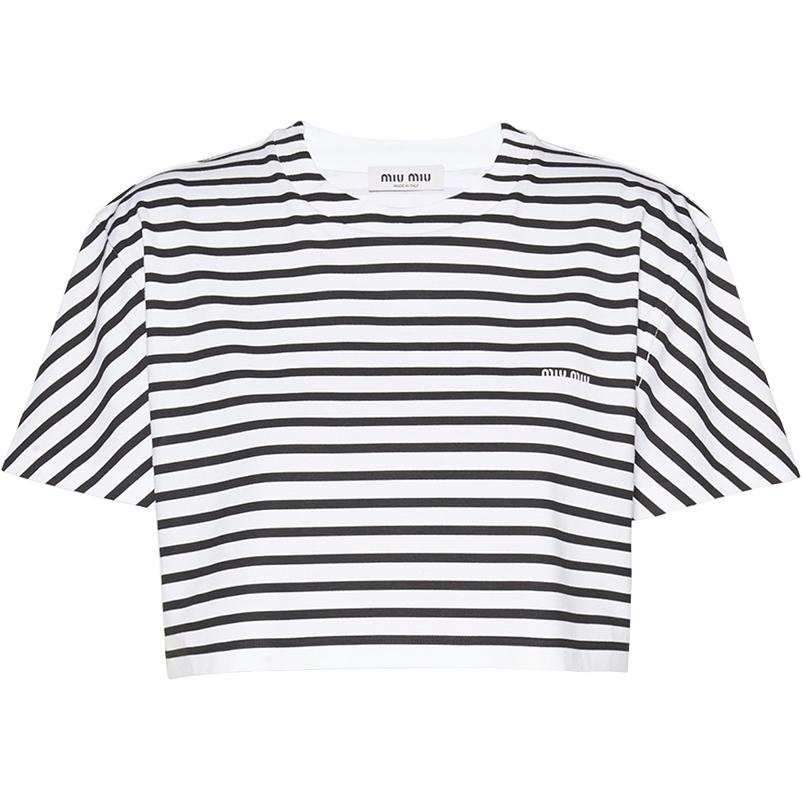 MIU MIU T Shirts Women's Black Crew Neck Moderate Other