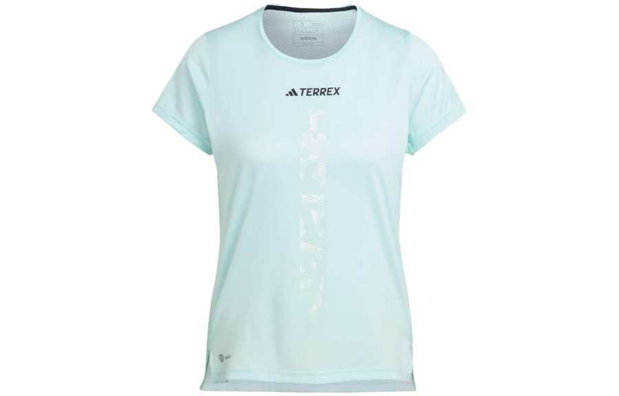 Adidas Adidas T Shirts Women's Aqua Green Crew Neck Moderate Other