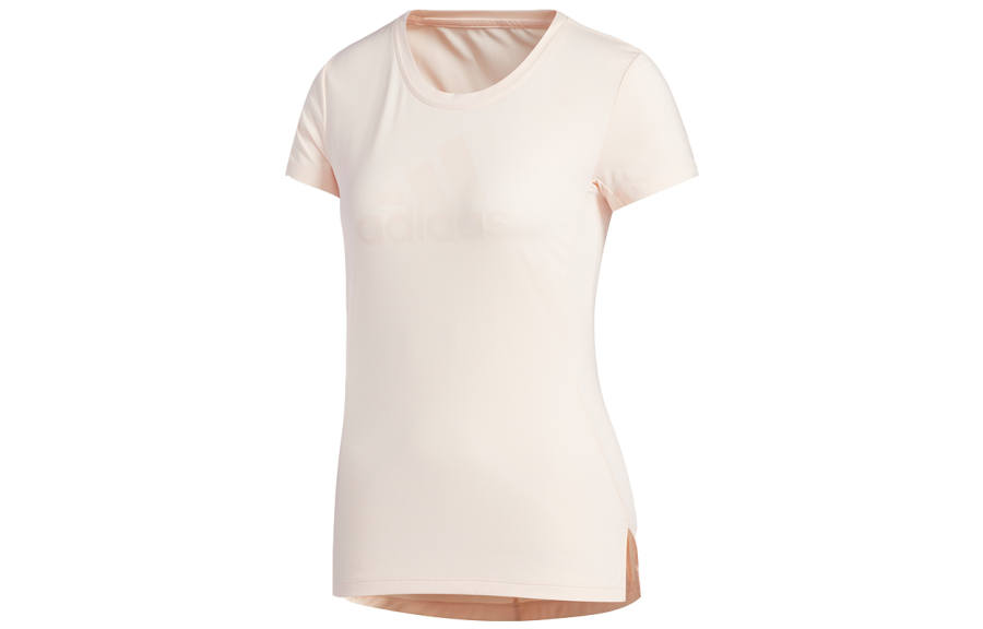 Adidas Adidas T Shirts Women's Pink Crew Neck Moderate Straight Fit