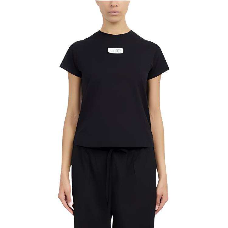 MM6 Maison Margiela Logo Patch Crewneck T Shirt
