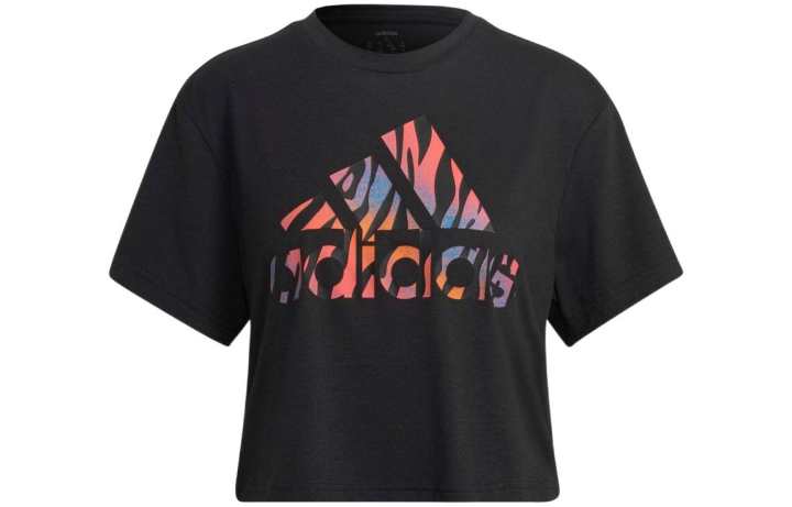 Adidas Adidas T Shirts Women's Black Crew Neck Moderate