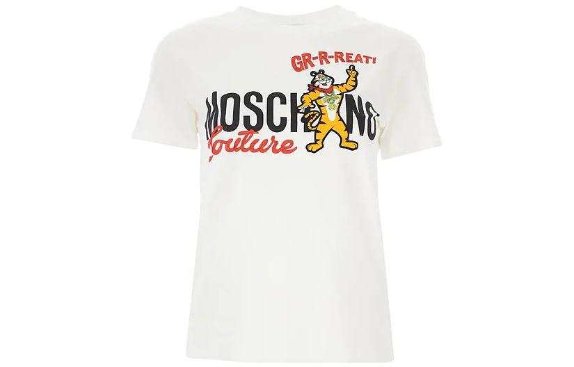MOSCHINO Drop Shoulder Sleeve T Shirt Women's