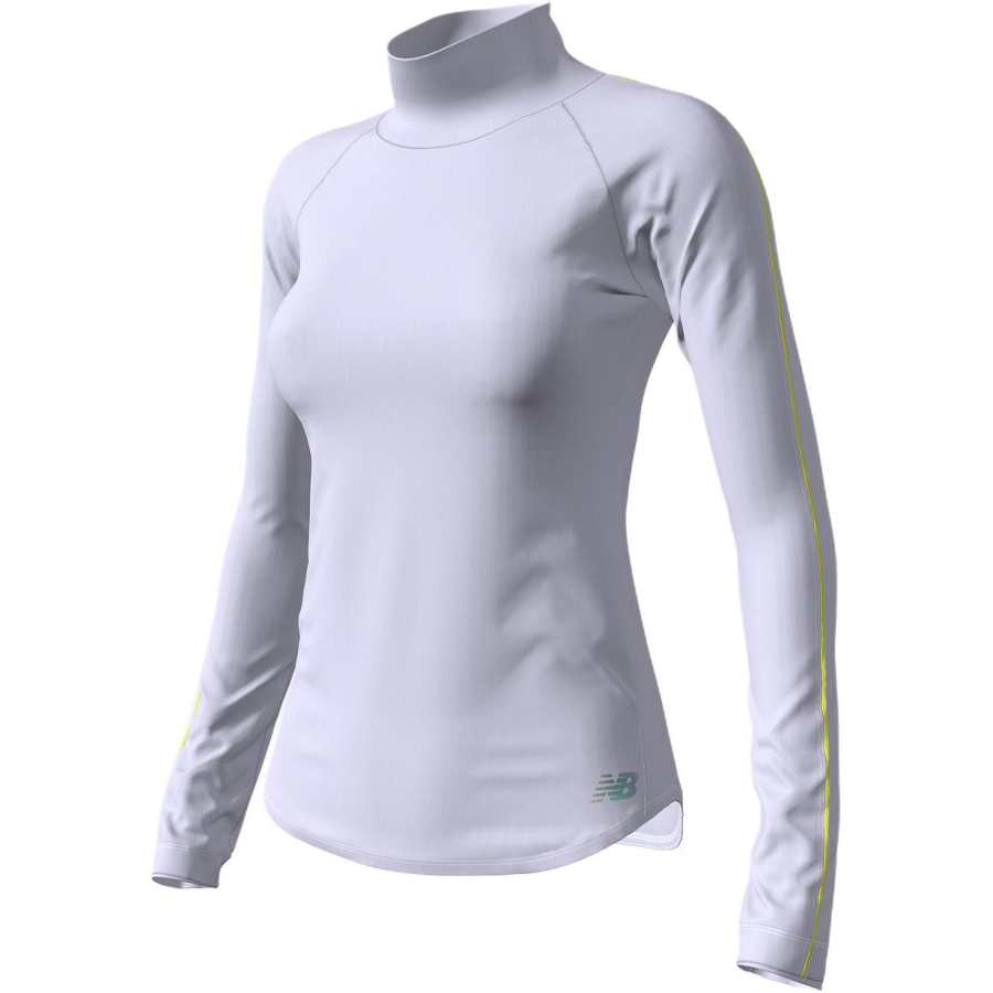New Balance New Balance T Shirts Women's Light Purple Turtleneck Moderate Straight Fit