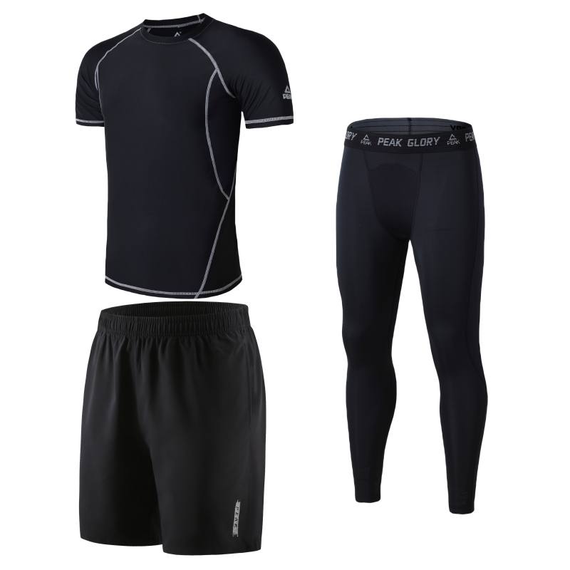 PEAK PEAK Fitness Set Men's Three Piece Set Black