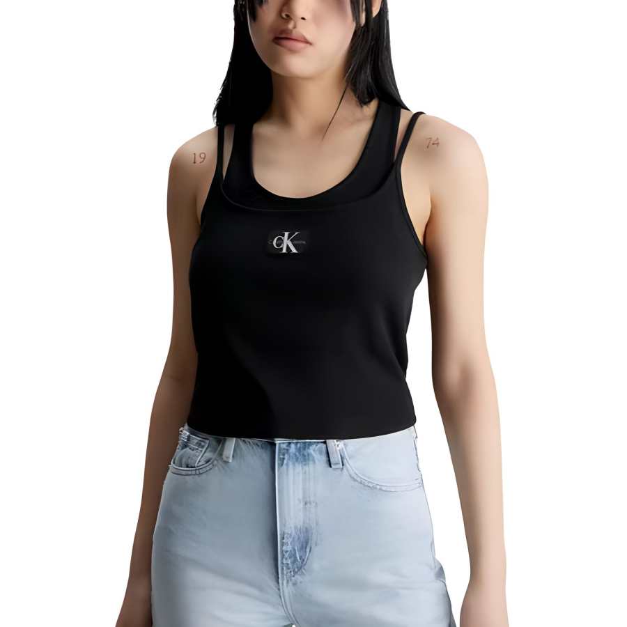 CALVIN KLEIN Tank Top Europe Version Women's Black